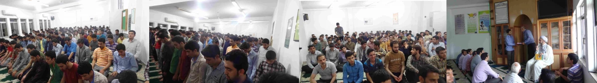 اقامه نماز جماعت در پردیس دکتر شریعتی ساری