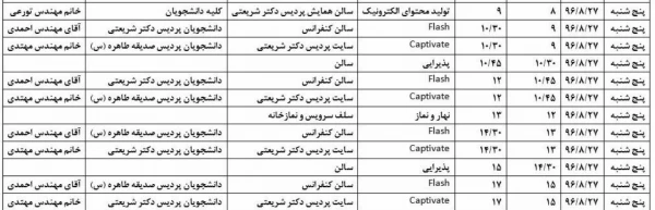 25 آبان - برنامه ی روز دوم کارگاه آموزشی تولید محتوای الکترونیک