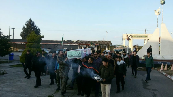 مراسم تشییع شهید گمنام در پردیس دکتر شریعتی مازندران 3