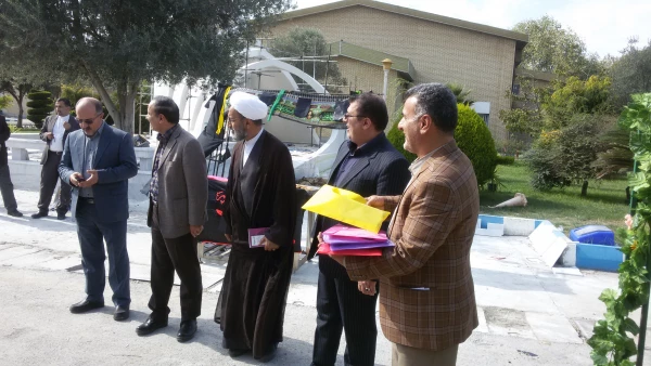 مراسم بدرقه دانشجویان برای شرکت در پیاده روی اربعین حسینی با حضور مسئولین استان، پردیس، و نهاد رهبری دانشگاه در پردیس دکتر شریعتی 2