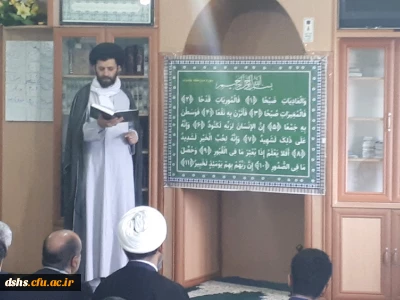 برنامه دوشنبه قرانی و تفسیر سوره عادیات مابین نماز ظهر و عصر
